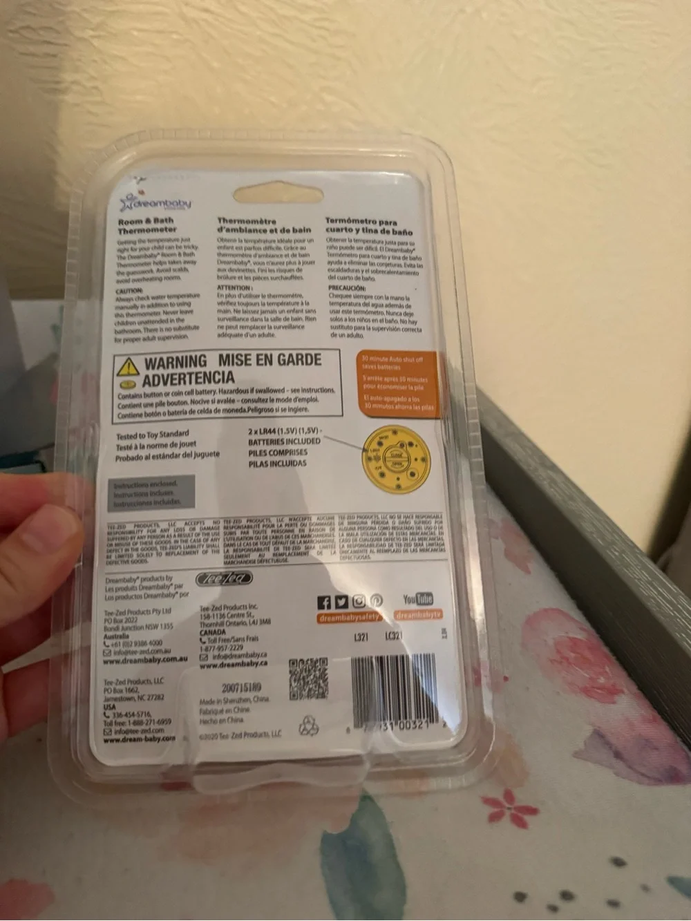 Gray Dolphin Bathtub Faucet Cover & Yellow Duck Thermometer Set